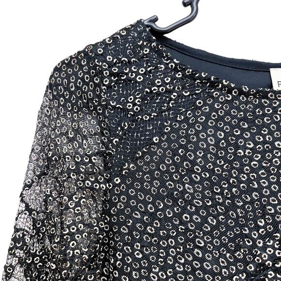 Reiss Black‎ Lace Overlay Bodycon Ruched Mini Dress Size 2 - Picture 13 of 15